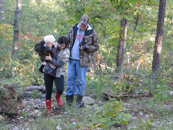 the Bockman Family take advantage of a cool day to discover nature