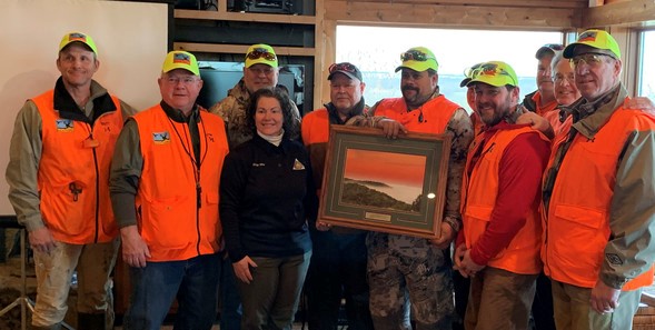 MDC staff presents Duckhorn Outdoors Adventures with the Outreach and Education Partnership Award.