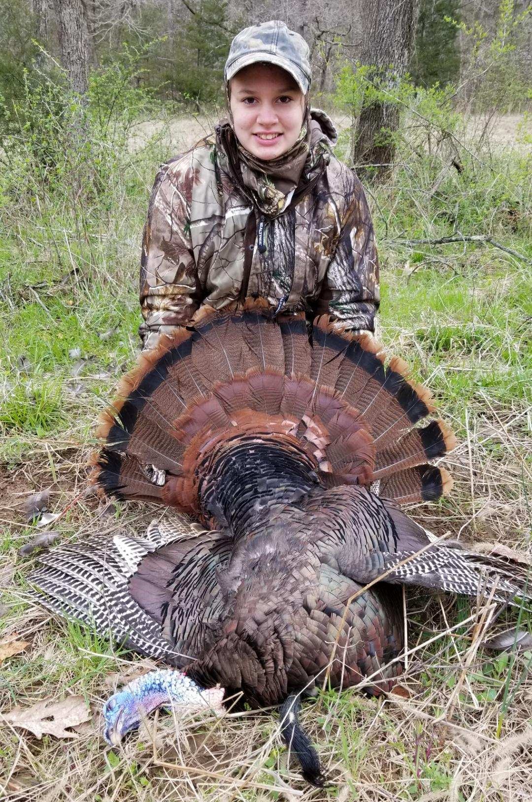Haleigh Fike with first turkey