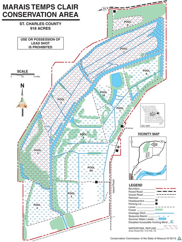 A map of Marais Temps Clair Conservation Area