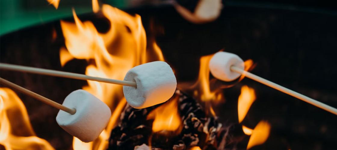 Marshmellows by a fire