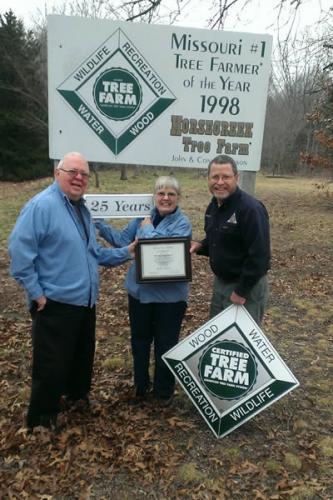 Johnsons Receive Silver Tree Farm Certificate