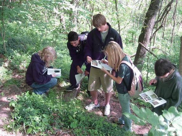 High school students participate in an outdoors class through MDC's Discover Nature Schools program.