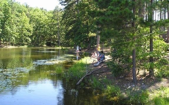 Family Fishing at Twin Pines Pond
