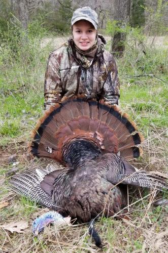 Haleigh Fike with first turkey