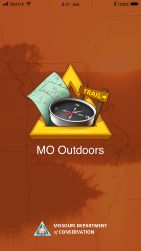 MO Outdoors app main screen