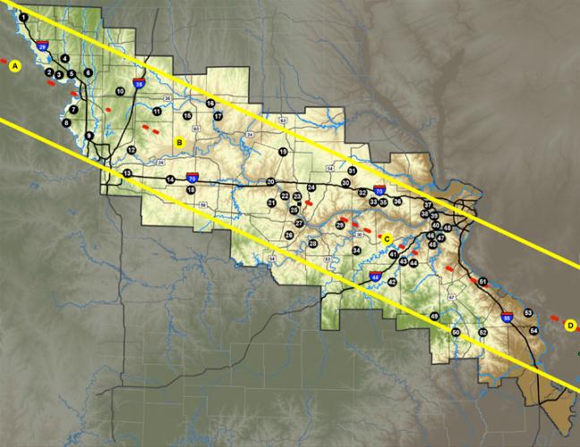 Eclipse Path Over MDC Conservation Areas