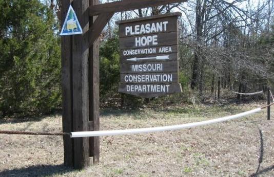 Pleasant Hope Conservation Area entrance sign