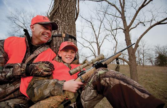 Father and Son Deer Hunting.