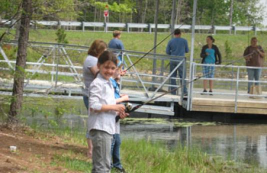 Caroline Gaskins enjoys fishing at Twin Pines Conservation Education Center