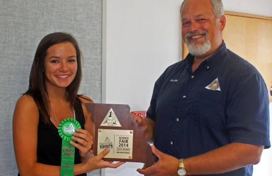Hannah Krouper wins MDC Discover Nature Science Fair competition