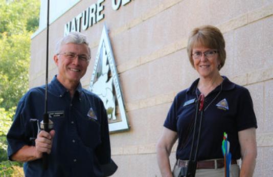 Randy Windeknecht and Jeanie Haertling both volunteer at the Cape Girardeau Conservation Nature Center.