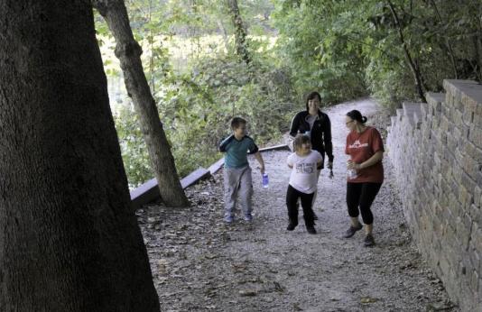 People Walking Trail at Springfield Nature Center