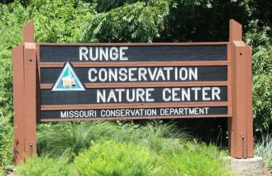 Runge Nature Center sign.