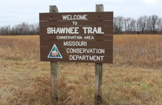 Shawnee Trail Conservation Area sign