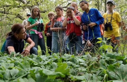MDC staff teach young explorers about nature.